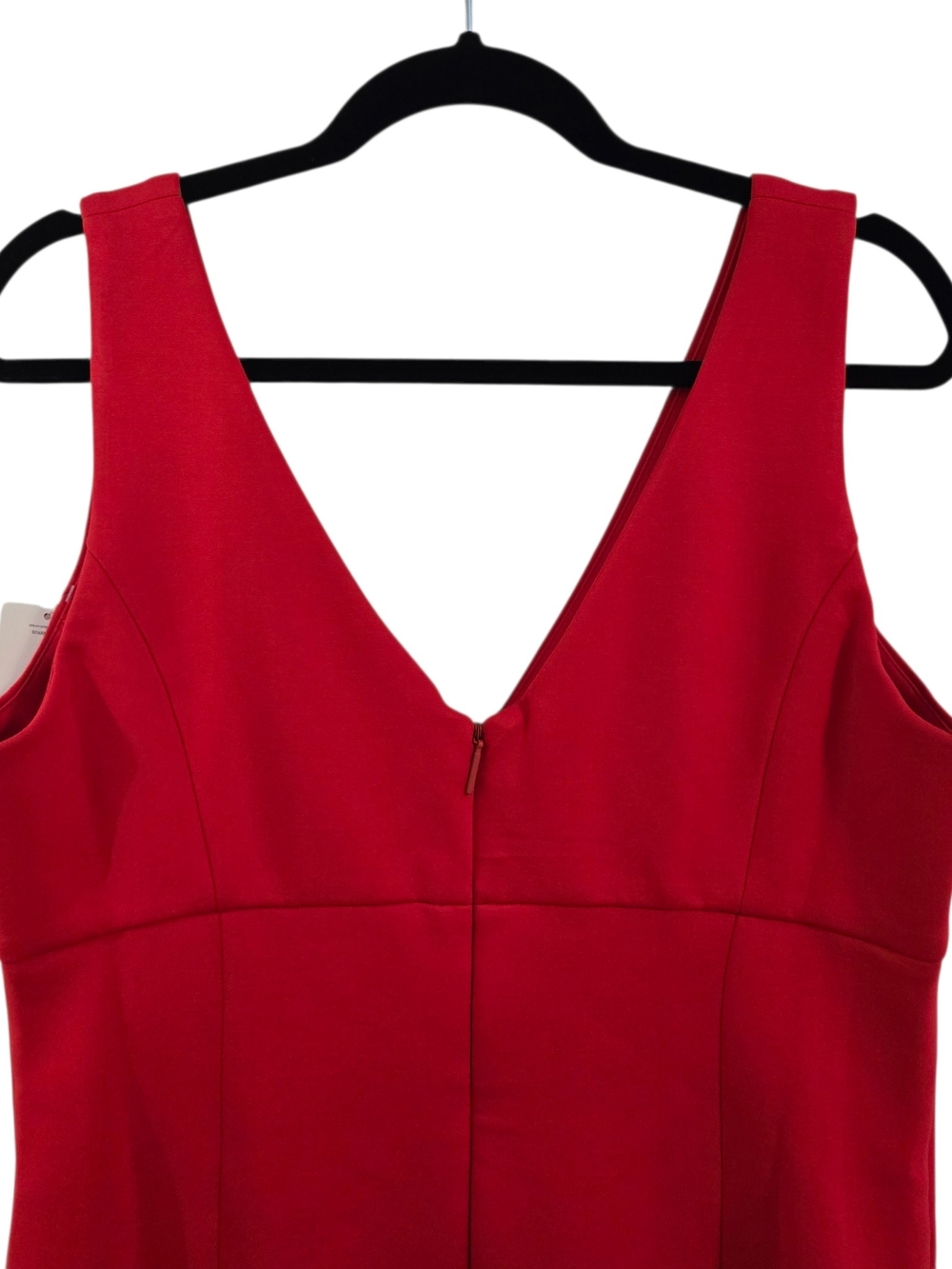 NWT SPANX Red V-Neck Midi Ponti knit Bodycon Dress Minimalist Luxury Resortwear - Picture 2 of 8